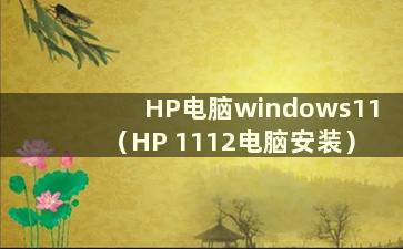 HP电脑windows11（HP 1112电脑安装）